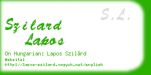 szilard lapos business card